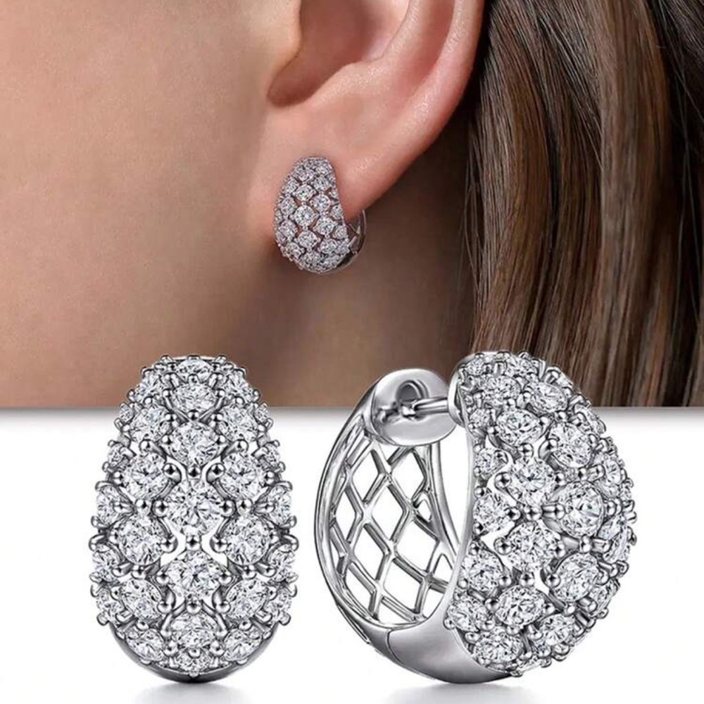 NEW Celeste Pavé Zirconia Huggie Earrings